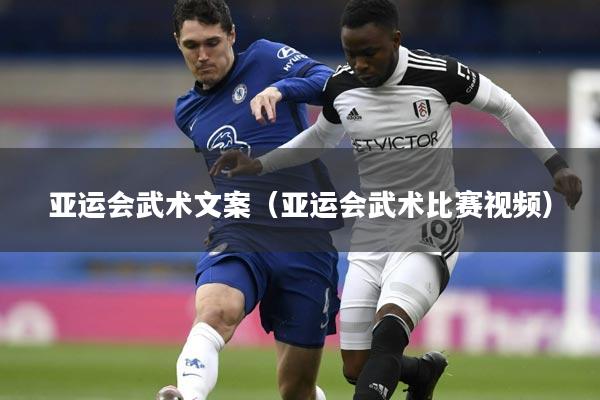 亚运会武术文案(亚运会武术比赛视频)